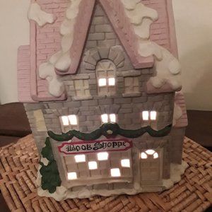 OLD WORLD VILLAGE Illuminated BOOK SHOPPE NIB